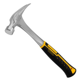 Denzel Молоток-гвоздодер 350 г, цельнометаллический, двухкомпонентная рукоятка 10422