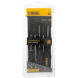 Denzel Набор отверток, 5 пр., CrV, трехкомпонентная рукоятка 12215