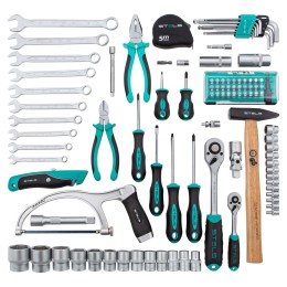 Stels Набор инструментов, 1/2, 1/4, CrV, пластиковый кейс 98 предметов 14111