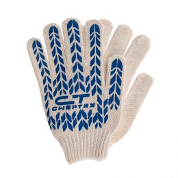 Сибртех Перчатки х/б, ПВХ покрытие, Протектор 7 класс Россия 67704