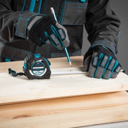 Gross Рулетка Magnetisch 5 м х 25 мм,обрезиненный корпус,автоматическая фиксация,Нейлоновое покрытиеытие,зацеп с магнитом 32572