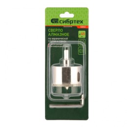 Сибртех Сверло по керамической плитке и стеклу, 45 х 55 мм, шестигранный хвостовик, с центрующим сверлом 72721