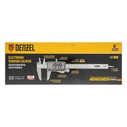 Denzel Штангенциркуль, 150 мм, электронный, большой дисплей, с глубиномером 31614