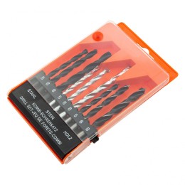 Sparta Набор сверл по бетону 5-6-8 мм, металлу 5-6-8 мм, дереву 5-6-8 мм, 9 шт, цилиндрический хвостовик 725055