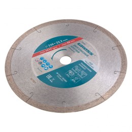 Gross Диск алмазный, 230 х 22.2 мм, сплошной c лазерной перфорацией, мокрая резка 73049