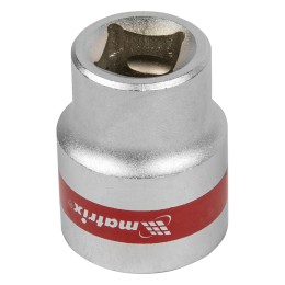 Matrix Головка торцевая, 22 мм, шестигранная, CrV, под квадрат 1/2, хромированная 13122