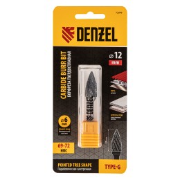 Denzel Борфреза по металлу твердосплавная, параболическая заостренная, тип-G, 12 мм// 72049