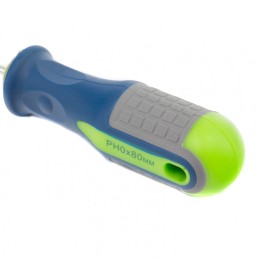 Сибртех Отвертка, PH0 х 80 мм, CrV, трехкомпонентная рукоятка 11817