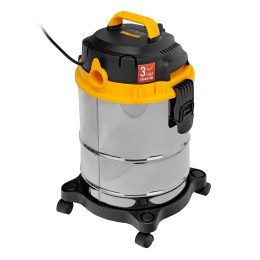 Denzel Пылесос строительный SVC15, 1200 Вт, бак 15 л, шланг 2 м 28201
