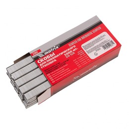 Matrix Скобы для пневматического степлера, 6 мм, ширина 1.2 мм, толщина 0.6 мм, ширина скобы 11.2 мм, 5000 шт 57652