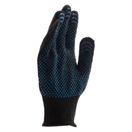 Сибртех Перчатки хлопкоэфирные плюшевые, ПВХ "Точка", 7 кл, 55 гр Россия 67769