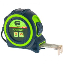 Сибртех Рулетка Сапфир,двухкомпонентный корпус,7,5 м х 25 мм 32583