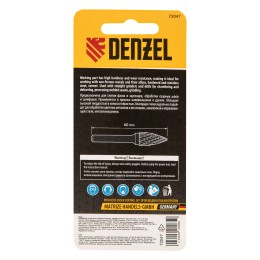 Denzel Борфреза по металлу твердосплавная, параболическая заостренная, тип-G, 8 мм// 72047