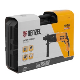 Denzel Перфоратор электрический RHH-600-22, SDS-plus, 600 Вт, 2,5 Дж, 2 реж. 26602