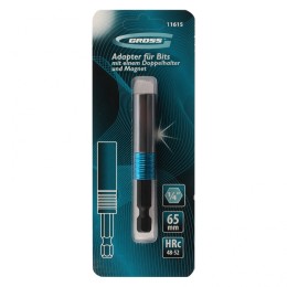 Gross Адаптер для бит с двойным держателем и магнитом, 65 мм, 1/4 11615