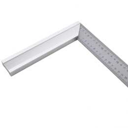 Denzel Угольник стальной 400 мм, нержавеющая сталь, градуировка, алюминиевое основание 32398