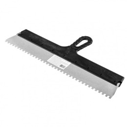 Sparta Шпатель из нержавеющей стали, 450 мм, зуб 6 х 6 мм, пластмассовая ручка 85142