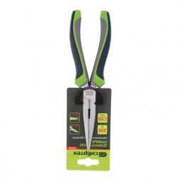 Сибртех Длинногубцы прямые, 200 мм, трехкомпонентные рукоятки 17115