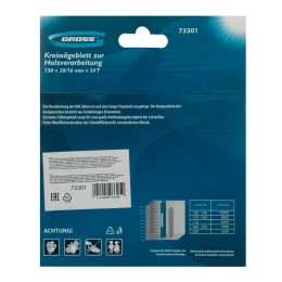 Gross Пильный диск по дереву 130 x 20/16 x 24Т 73301