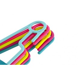 Elfe Вешалка пластиковая для легкой одежды 38 см, цветная, 5 шт, в комплекте 92930