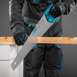 Gross Ножовка по дереву Piranha , 550 мм, сегментное строение рабочей кромки, 7-8 TPI, зуб-3D, двухкомпонентная рукоятка 24119