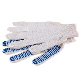 Сибртех Перчатки х/б, ПВХ покрытие, "Точка", 7 класс Россия 67772