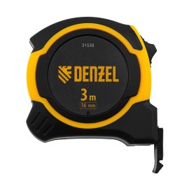 Denzel Рулетка 3м х 16мм, двухкомп. корпус, магнитный обрезиненный зацеп// 31530