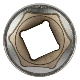 Matrix Головка торцевая, 22 мм, шестигранная, CrV, под квадрат 1/2, хромированная 13122