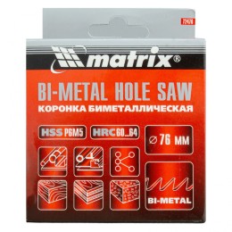 Matrix Коронка Bimetal, 76 мм 72476