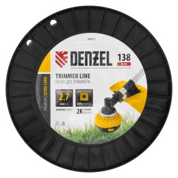 Denzel Леска для триммера двухкомпонентная квадрат, 2,7мм х 138м, на DIN катушке EXTRA CORD 96819