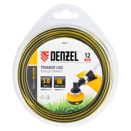 Denzel Леска для триммера двухкомпонентная квадратная, 3,0мм х 12м, блистер SkyCutter 96839