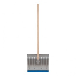 Сибртех Лопата для уборки снега алюминиевая, 430 х 370 х 1350 мм, деревянный черенок, Россия, 61582