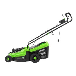Сибртех Газонокосилка электрическая L1500, 1500 Вт, ширина 33 см, 5 уровней, пластиковый травосборник 35 л 96677