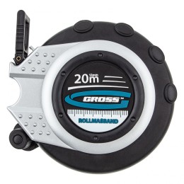 Gross Рулетка геодезическая 20 м х 13 мм, закрытый корпус, металлическая лента, нейлон 31251