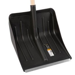 Sparta Лопата для уборки снега пластиковая, 405 х 420 х 1415 мм, деревянный черенок, 61640