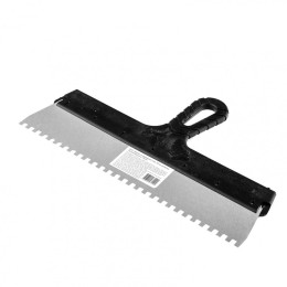 Sparta Шпатель из нержавеющей стали, 350 мм, зуб 6 х 6 мм, пластмассовая ручка 85141