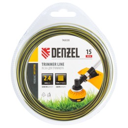 Denzel Леска для триммера двухкомпонентная квадратная, 2,4мм х 15м, блистер SkyCutter 96838