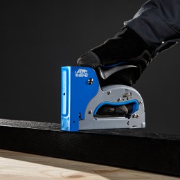 Барс Степлер металлический, регулировка удара, двухкомпонентная рукоятка, тип скобы: 53, 4-14 мм 40003