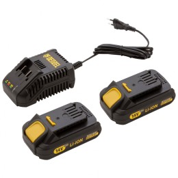 Denzel Дрель-шуруповерт аккумуляторная CDL-IB-14-02, Li-Ion, 14 В, 1.5 А*ч, 2 аккумулятора 26112