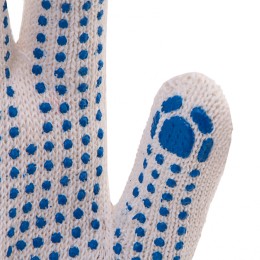 Сибртех Перчатки х/б, ПВХ покрытие, "Точка", 10 класс Россия 67785