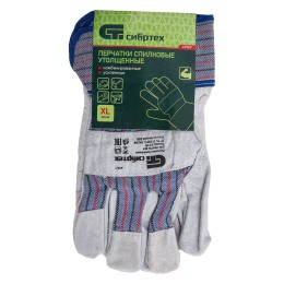 Сибртех Перчатки спилковые комбинированные, размер XL, 67901