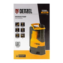 Denzel Дренажный насос DPХ800, Х-Pro, 800 Вт, подъем 8 м, 13500 л/ч 97226