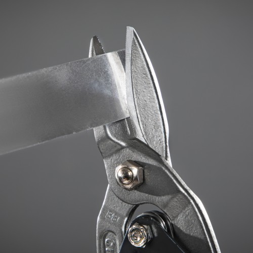 Ножницы по металлу "Piranha", 250 мм, прямой рез, сталь CrMo, двухкомпонентные рукоятки Gross 78325