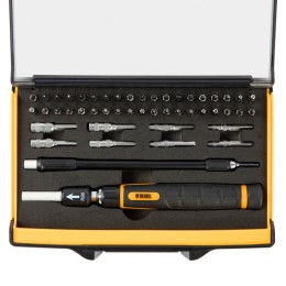 Denzel Отвертка с набором бит и торцевых головок для точных работ, гибкий привод, 48 шт, CrMo // 7711599