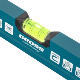 Gross Уровень алюминиевый, 800 мм, магнит, 2 глазка, Magnetisch 33712