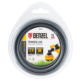 Denzel Леска для триммера армированная алюминием квадратная, 2,0мм х 15м, блистер ALUFLEX 96833