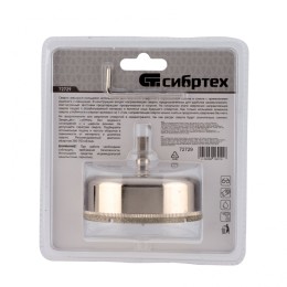 Сибртех Сверло по керамической плитке и стеклу, 80 х 55 мм, шестигранный хвостовик, с центрующим сверлом 72729