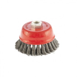 Matrix Щетка для УШМ, 100 мм, М14, "чашка", двухрядная, крученая проволока 0.35 мм 74677