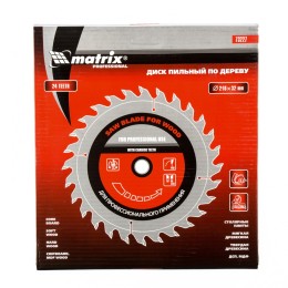 Matrix Пильный диск по дереву, 216 х 32 мм, 24 зуба, кольцо 30/32 Professional73227