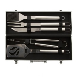 Palisad Набор приборов для барбекю, 5 шт, в алюминиевом кейсе, Camping ﻿69579